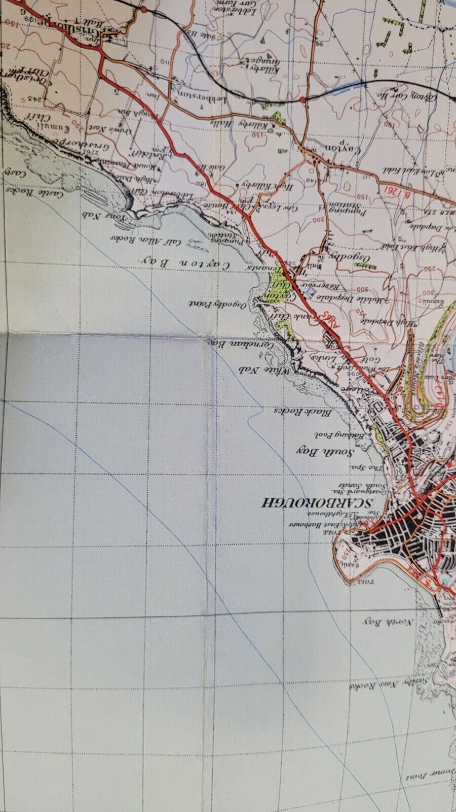 Scarborough Ordnance Survey Map 1 Inch 1947 Sheet 93 Cloth 6th Edition