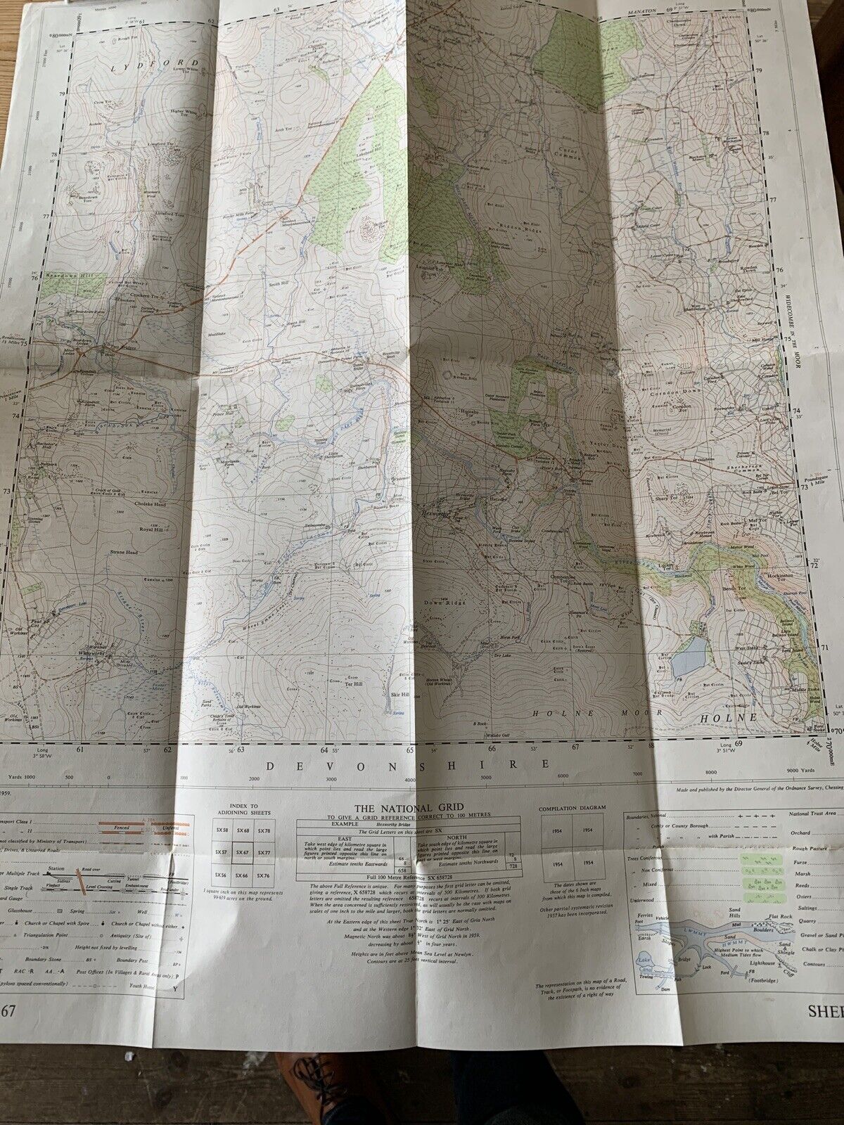Two Bridges Devon Ordnance Survey 1:25000 First Series 1974 Sheet SX67 Dartmoor