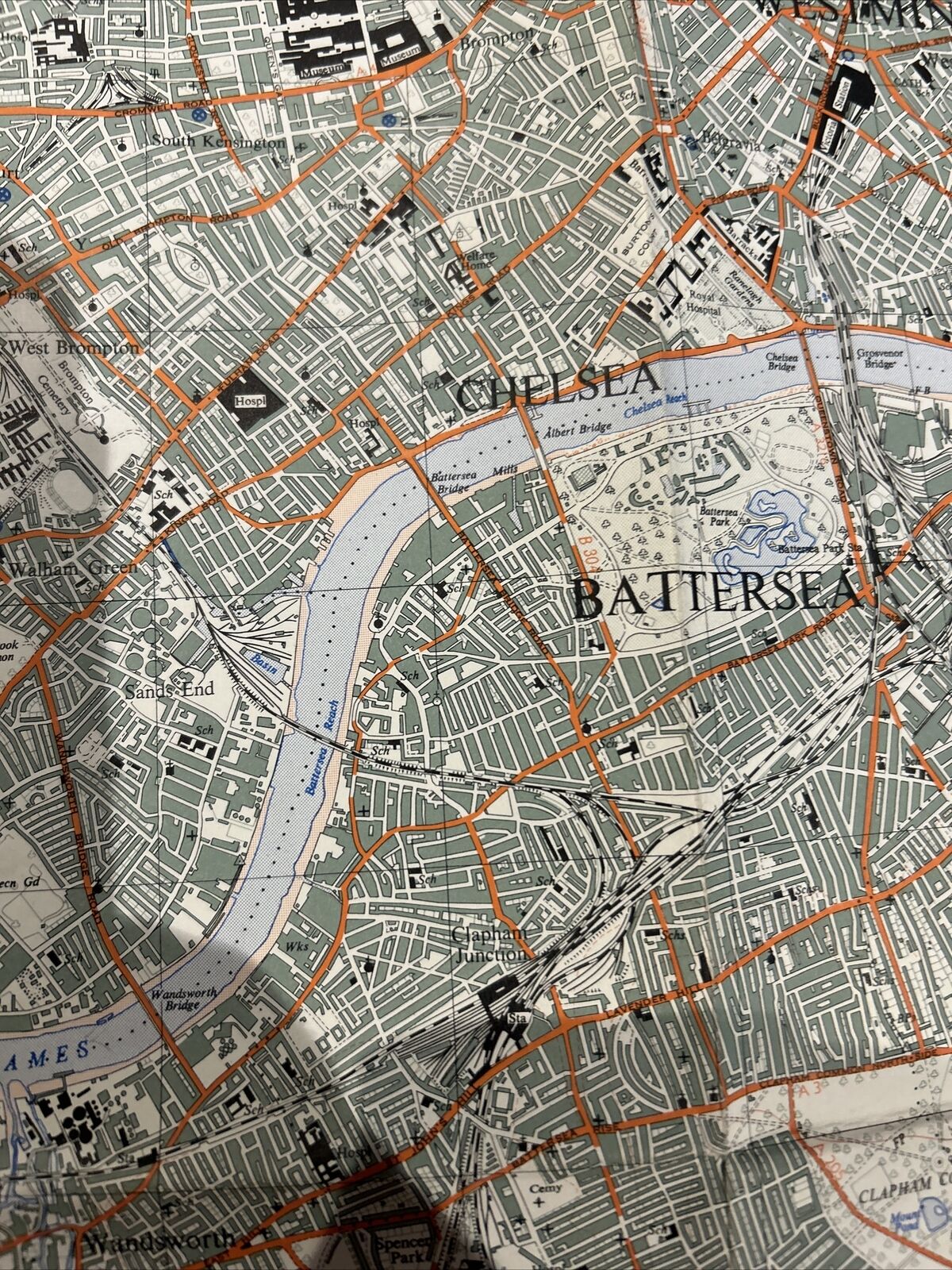 WANDSWORTH London Ordnance Survey Sheet TQ27 1:25000 1956 Chelsea Kensington