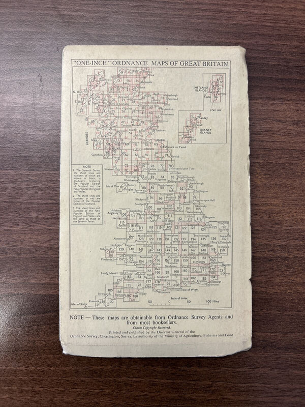 DORCHESTER - 1945 Cloth Ordnance Survey One Inch Sheet 178 Sixth Edition