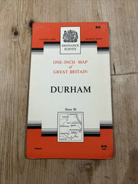 DURHAM Ordnance Survey Paper One Inch Map 1961 Seventh Edition Sheet 85