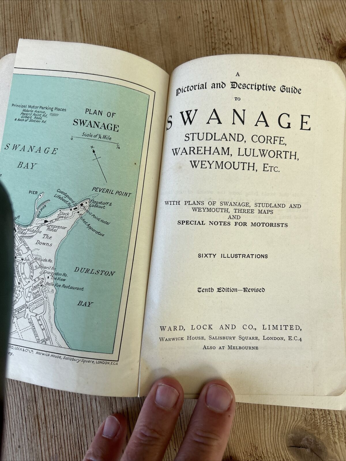 SWANAGE AND SOUTH DORSET - Ward Lock Guide Book 1930? Tenth Edition Weymouth