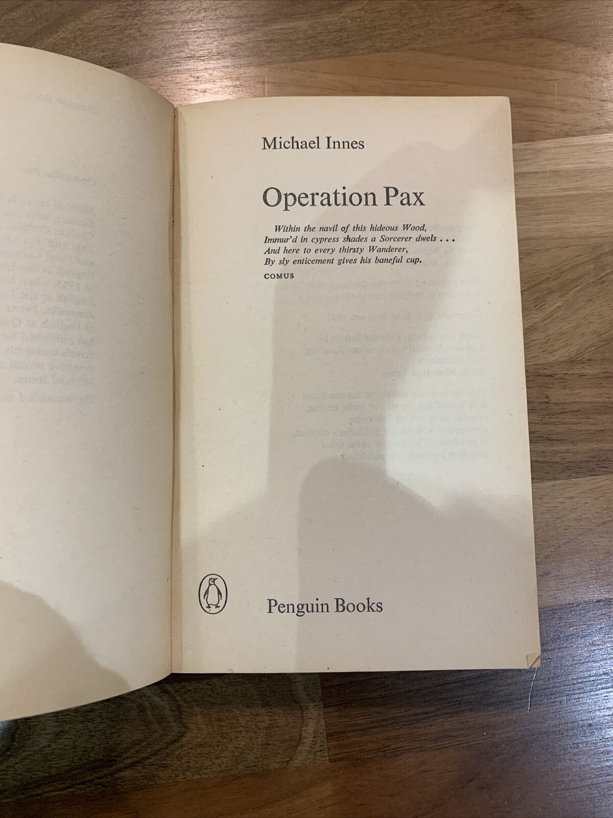 OPERATION PAX - Michael Innes - PENGUIN CRIME 1964