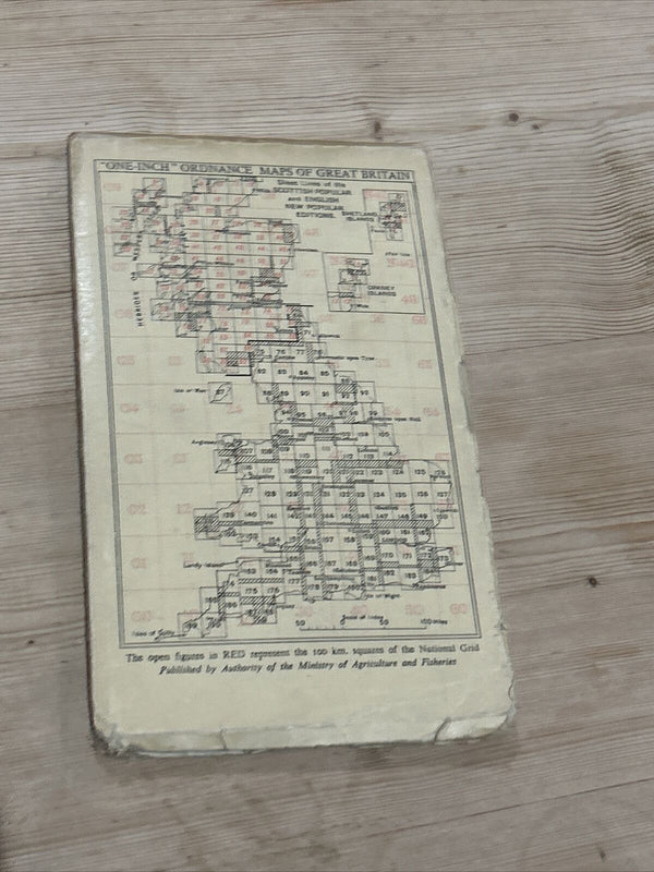 MONTGOMERY & LLANDRINDOD WELLS Ordnance Survey CLOTH 6th Series 1947 Sheet 128