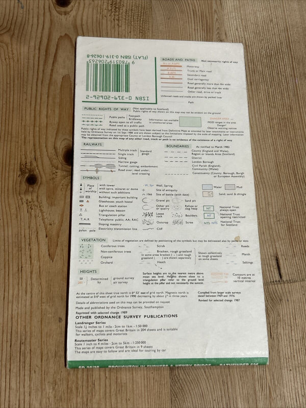 BROUGHTON IN FURNESS NEWBY BRIDGE Ordnance Survey Pathfinder No 626 1989 SD28/38