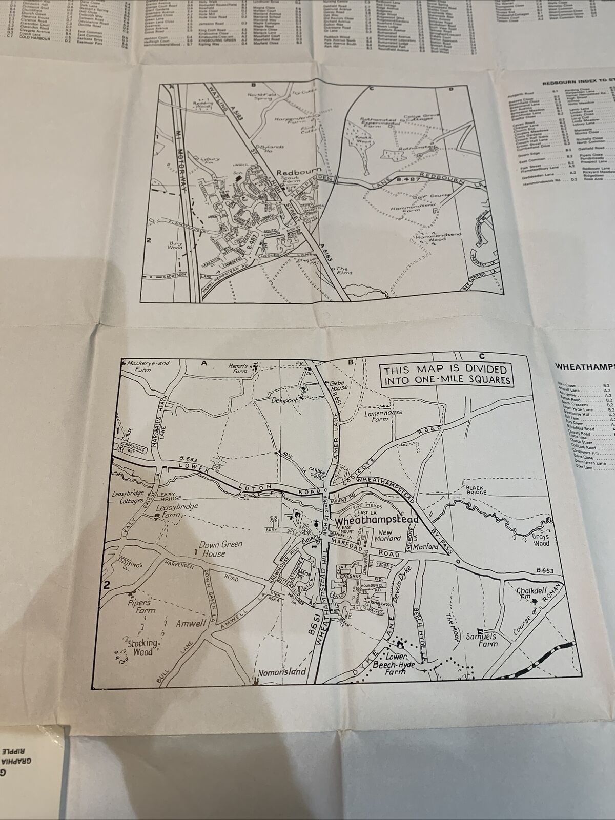 HIGH WYCOMBE Buckinghamshire - Barnett 1980s? Plan Map - Advertising