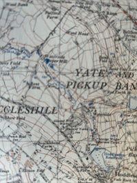 ACCRINGTON HASLINGDEN Ordnance Survey Sheet 34/72 1:25000 1946 Oswaldthwistle