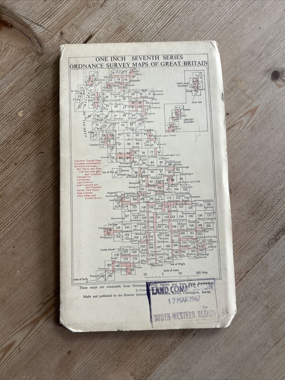 OKEHAMPTON Ordnance Survey Seventh Series Cloth One inch 1960 Sheet 175 Chagford