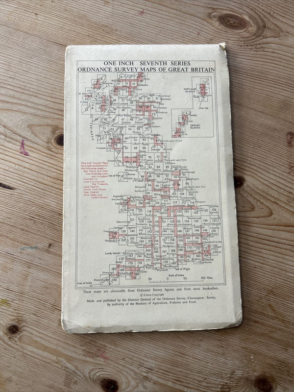 WINCHESTER Ordnance Survey Seventh Series Paper Map 1959 Sheet 168 Andover