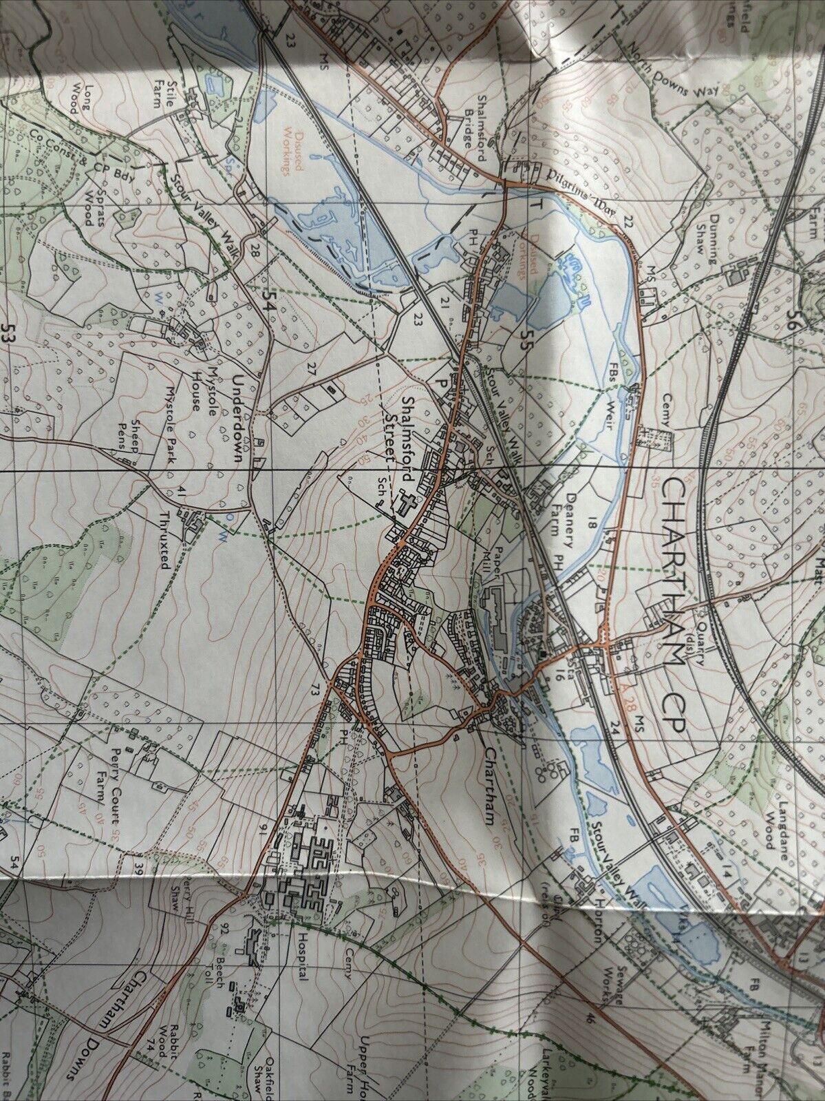 CANTERBURY & CHILHAM Pathfinder 1211 Ordnance Survey 1:25,000 1992 TR05/15