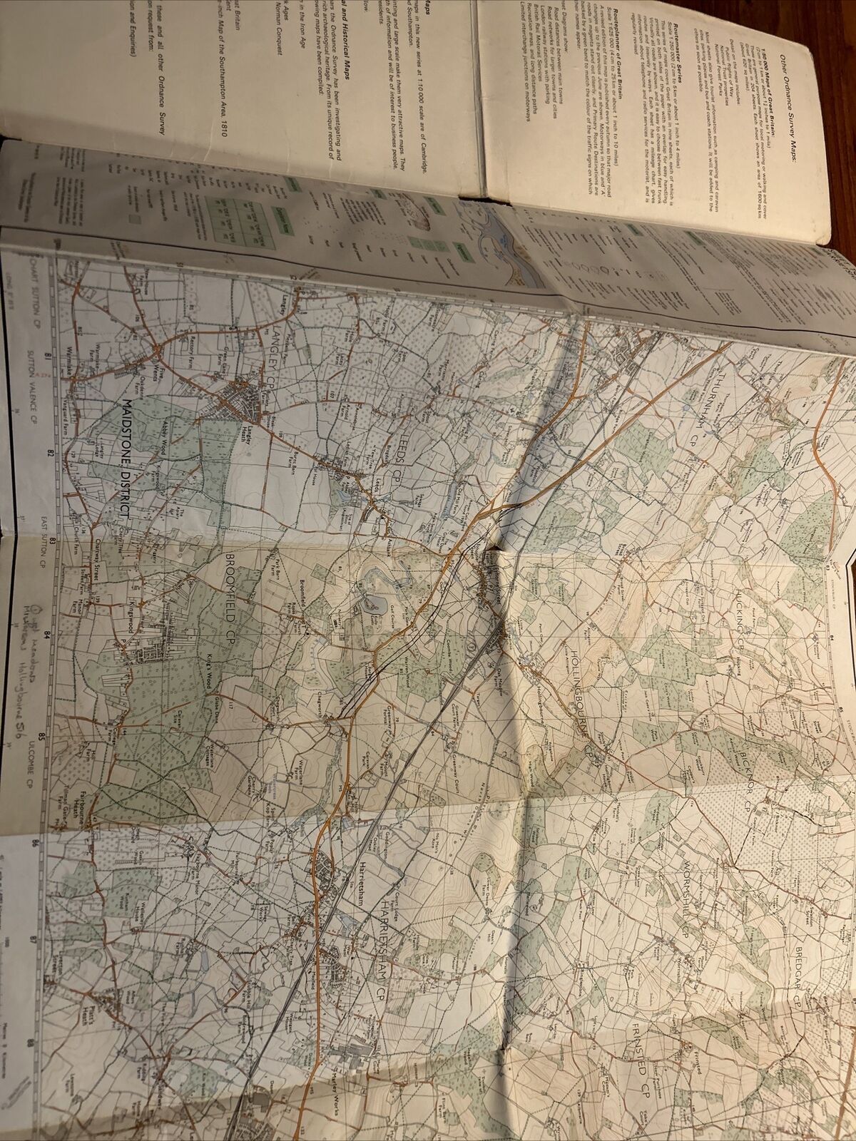 HARRIETSHAM Ordnance Survey Second Series Pathfinder Sheet TQ85/95 1976 Kent