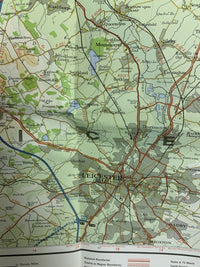 DERBY & NOTTINGHAM - Bartholomew National Map Series No 24 - 1976 Leicester