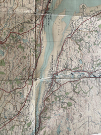 GLASGOW Ordnance Survey One Inch CLOTH Sheet 72 Popular Edition 1925