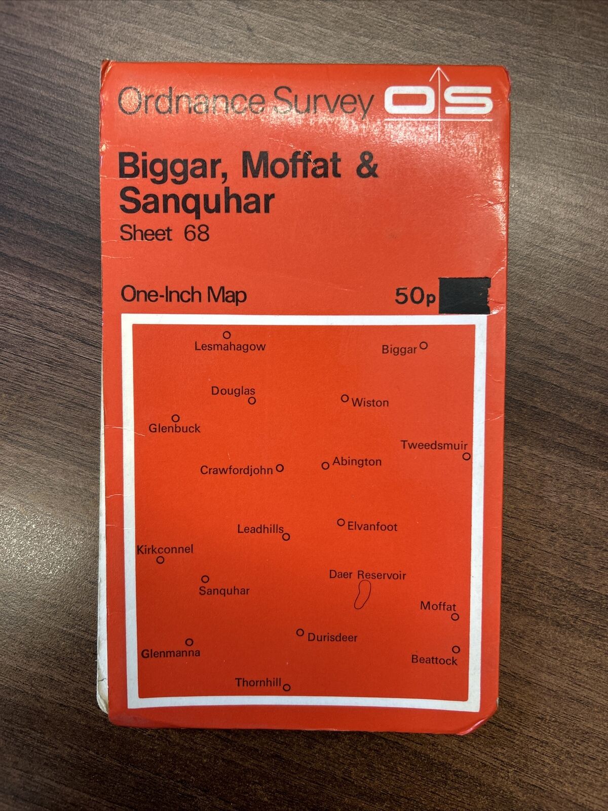 BIGGAR MOFFAT & SANQUHAR Ordnance Survey One Inch Sheet 68 Tiverton Devon 1965