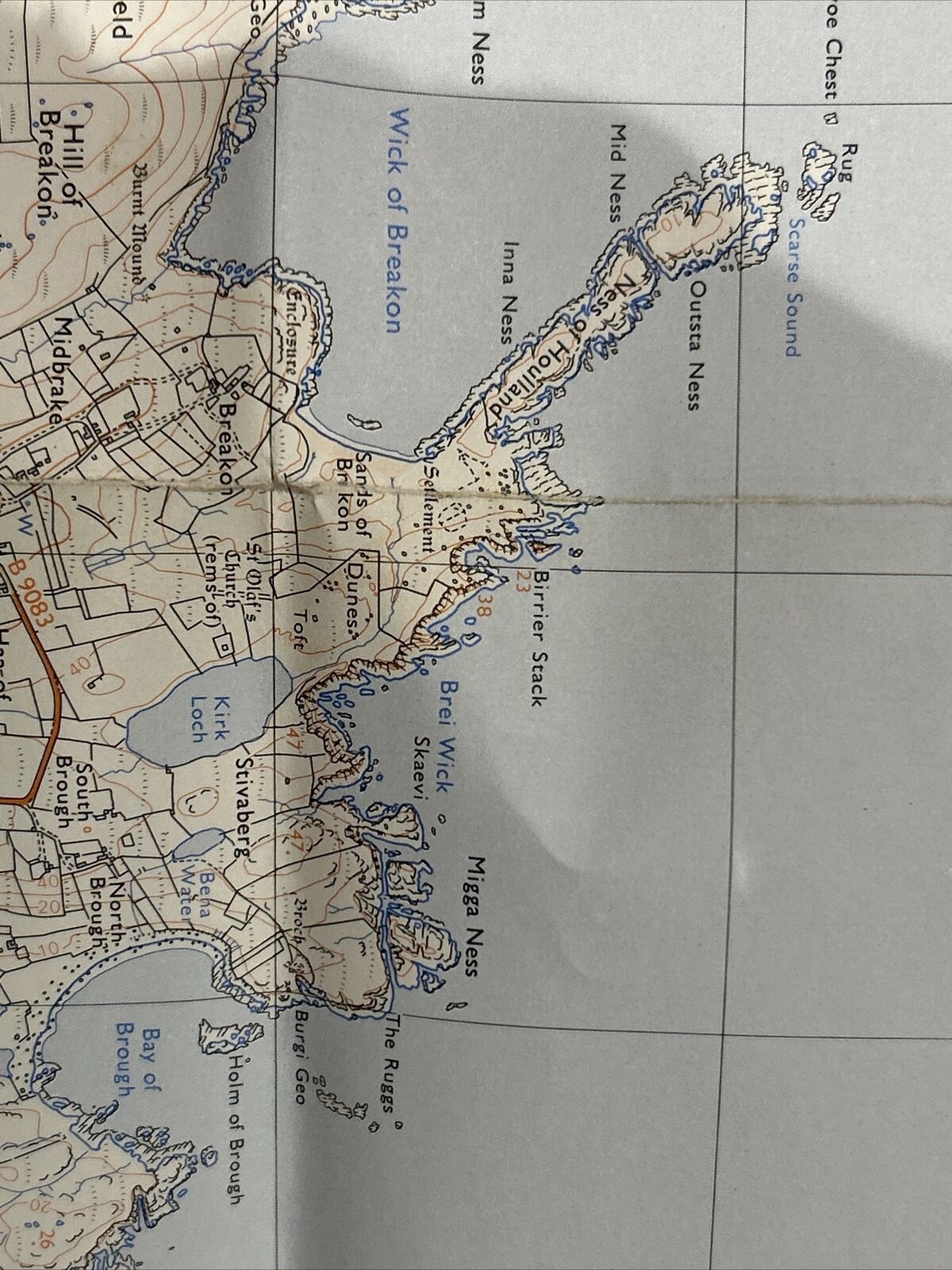 BALTASOUND Ordnance Survey Second Series 1:25,000 Map HP40/50/60 1976 Shetland