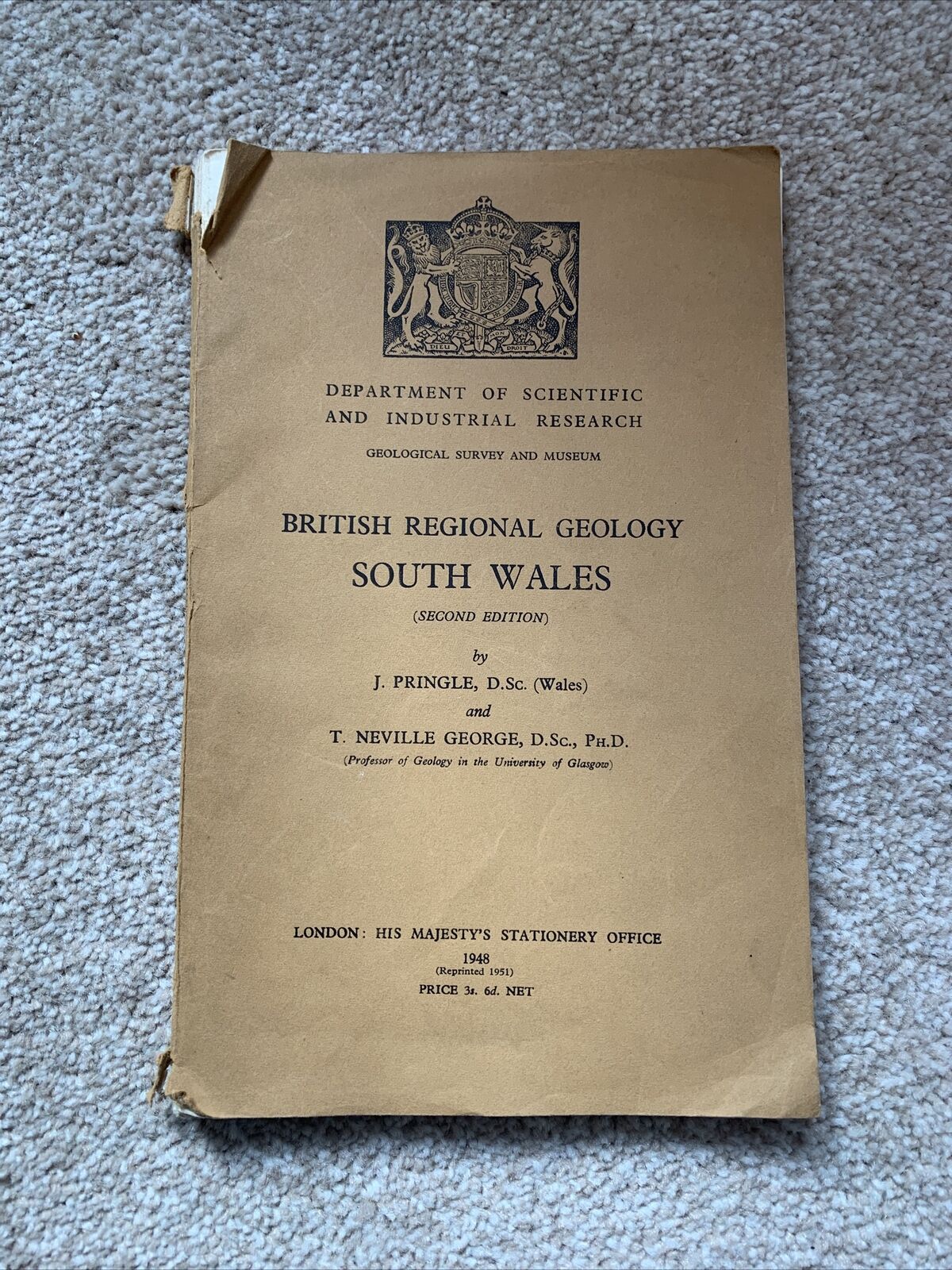 BRITISH REGIONAL GEOLOGY South Wales 1948 Maps Rock Photographs 