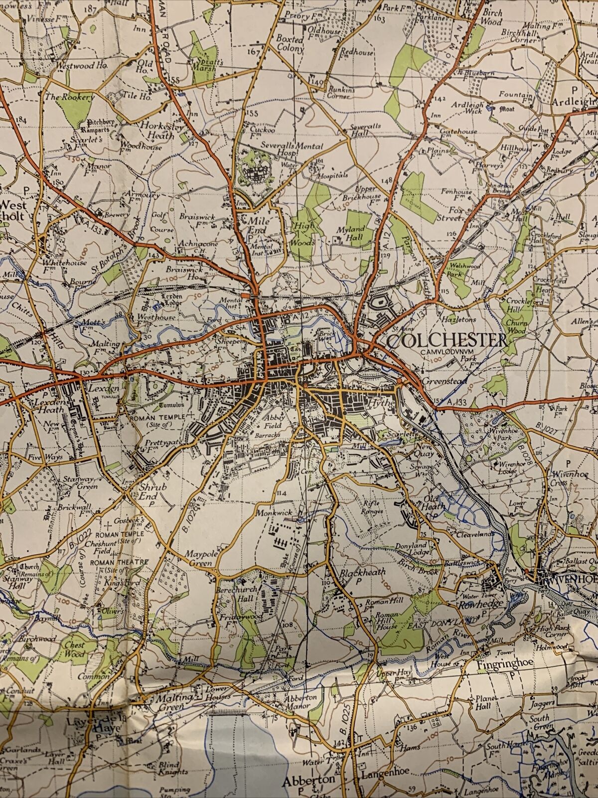 Colchester Ordnance Survey 6th Series 1-inch 1946 Sheet 149 Braintree Sudbury