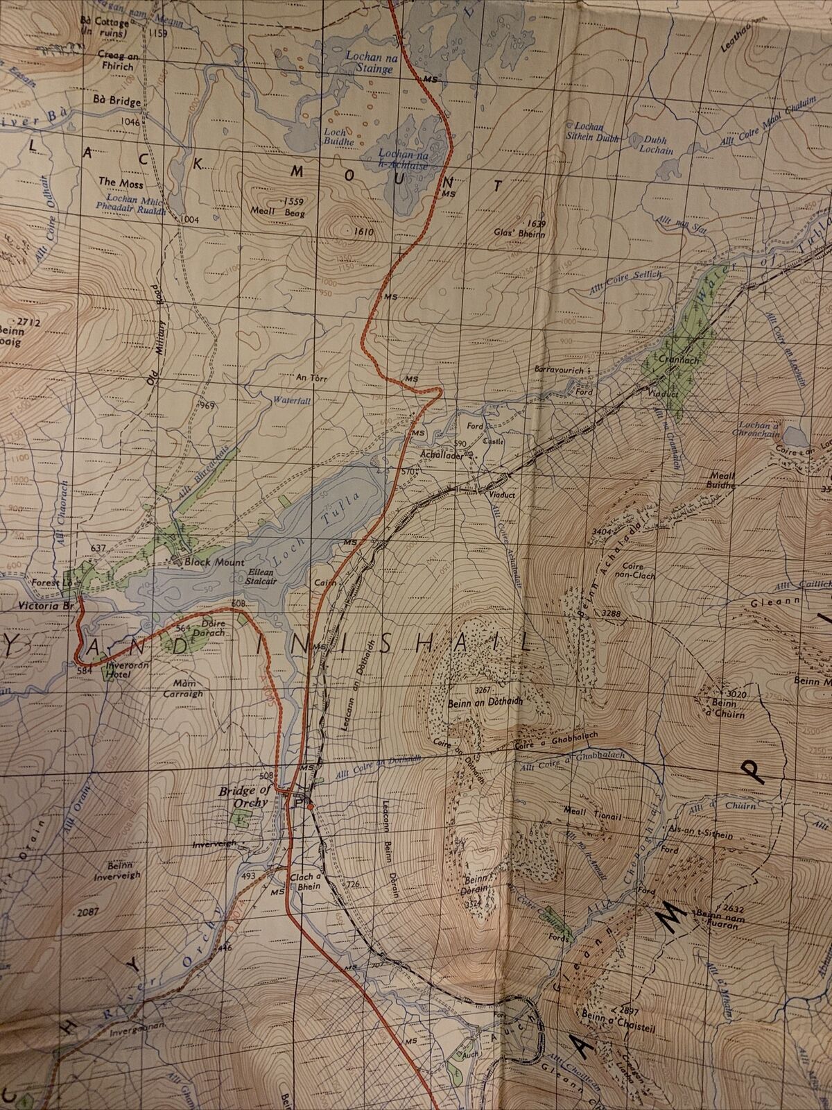 GLEN COE CLOTH One Inch Ordnance Survey Map No 47 1956 Rev 1960 Bridge Of Orchy