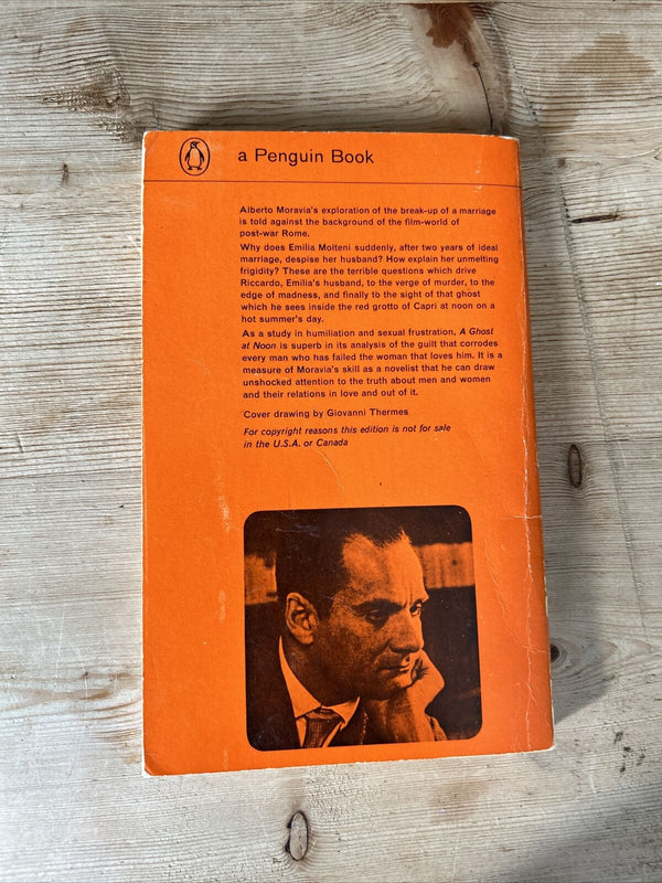 A GHOST AT NOON Alberto Moravia  - Penguin Books 1964 No 2075 Italy Rome