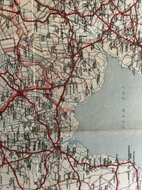 DAILY MAIL Motor Road Map of SOUTH WEST & EASTERN ENGLAND 1930 4 Miles Inch