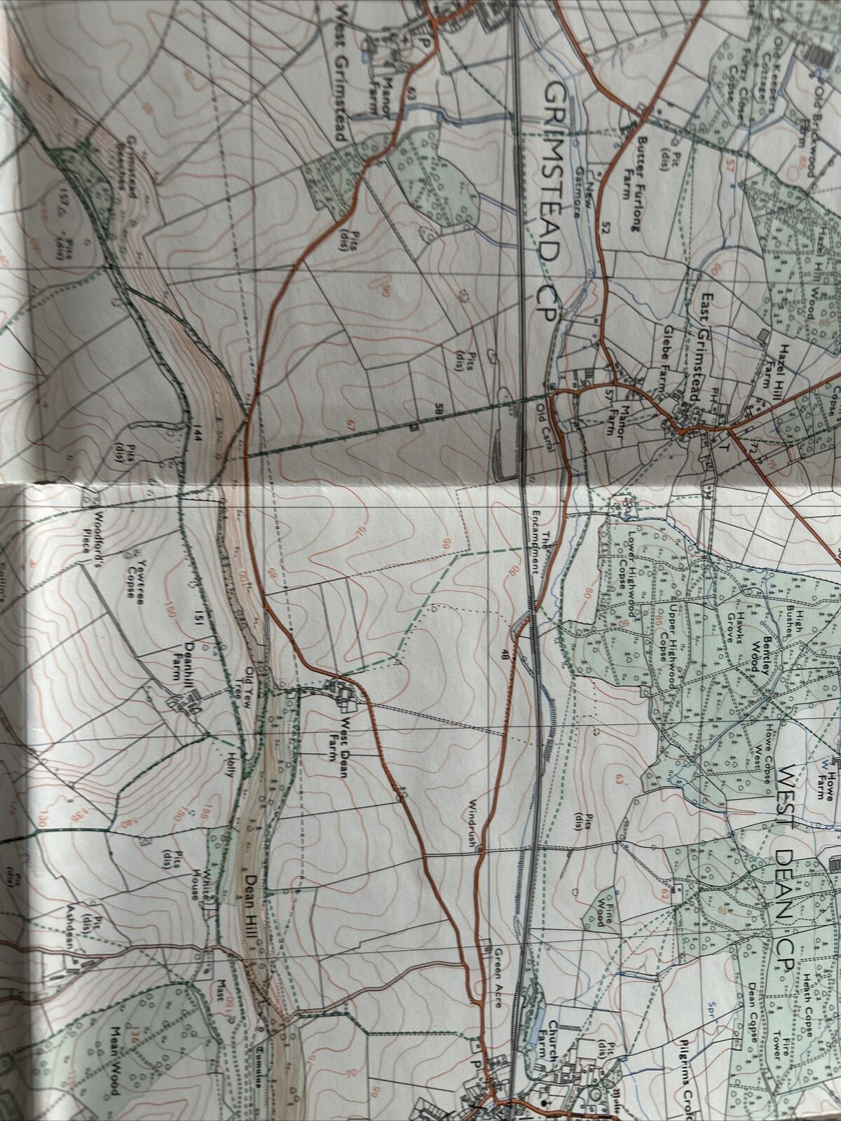 ROMSEY Ordnance Survey Second Series Map SU22/32 1977 Frenchmoor Awbridge