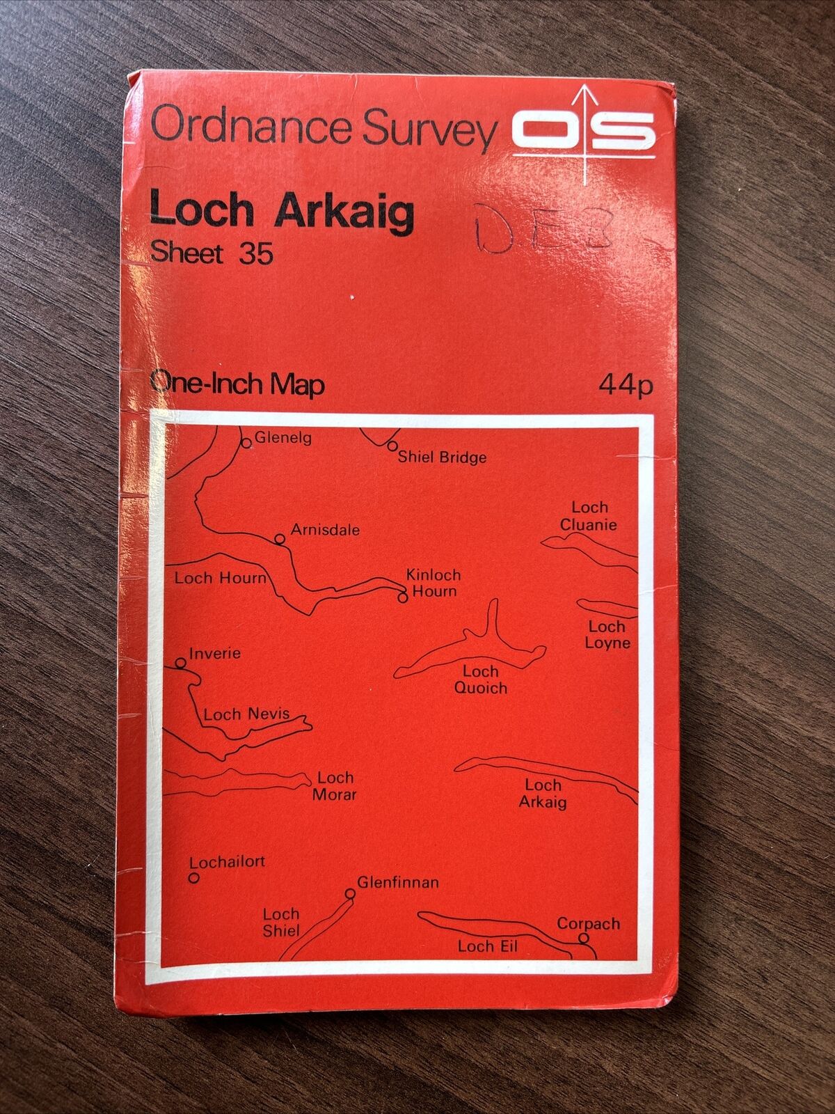 LOCH ARKAIG Ordnance Survey One Inch Sheet 35 Good Condition 1956 Scotland