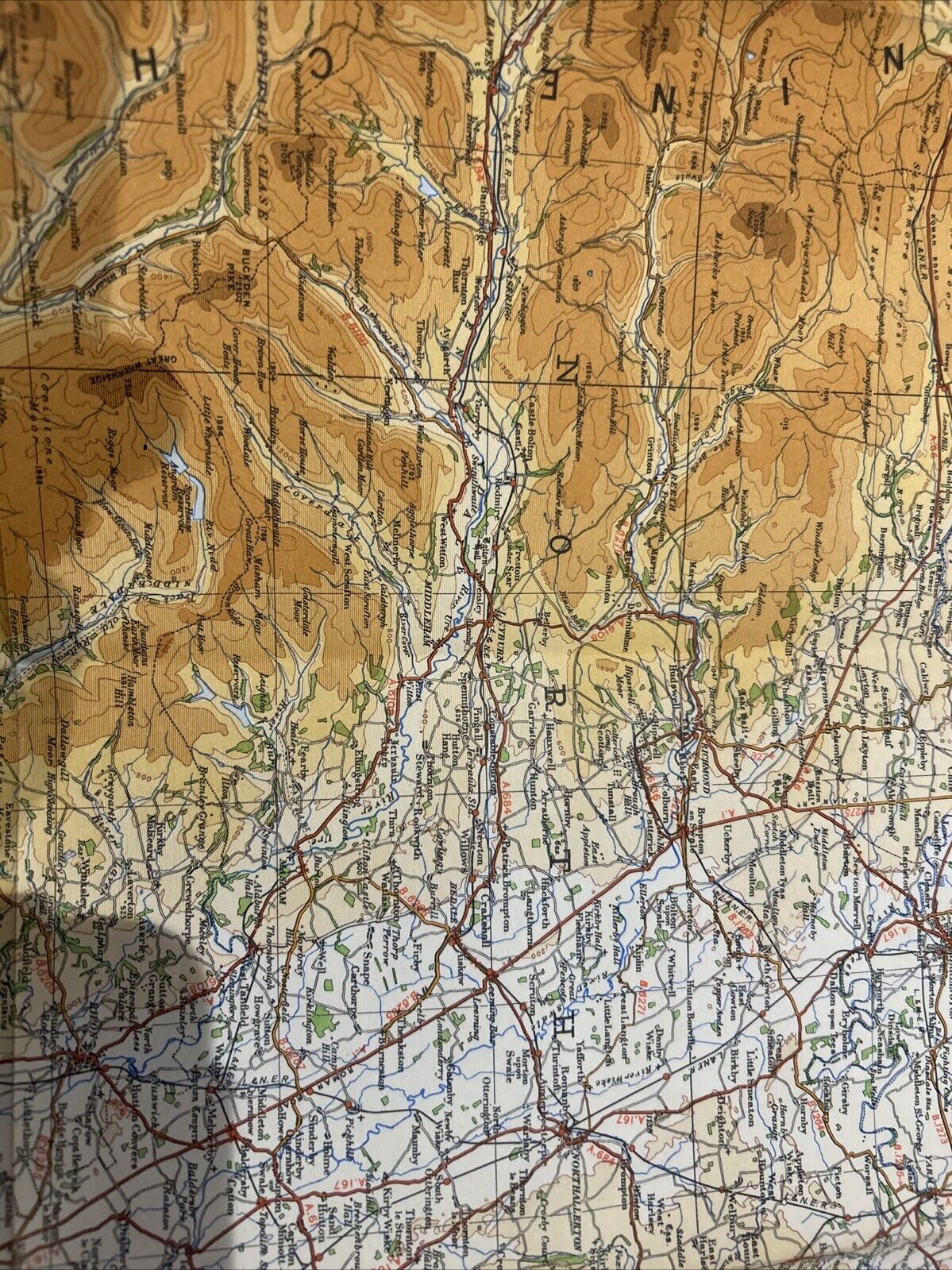 ENGLAND NORTH EAST Ordnance Survey Sheet 3 Quarter Inch Map Fourth Edition 1946