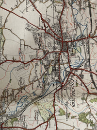 CLACTON ON SEA & HARWICH Ordnance Survey Cloth One In Map 1921 Rev 32 Sheet 98