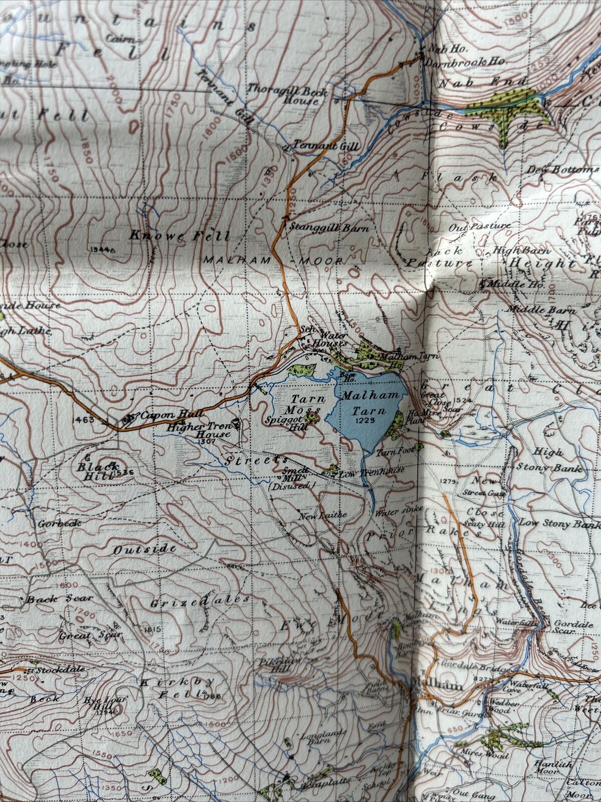 ASKRIGG & SETTLE Ordnance Survey Sixth Ed  1 inch 1947 Sheet 90 paper