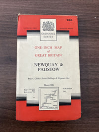 NEWQUAY & PADSTOW Cloth No 185 1961 7th Series Ordnance Survey 1 Inch Map Bodmin