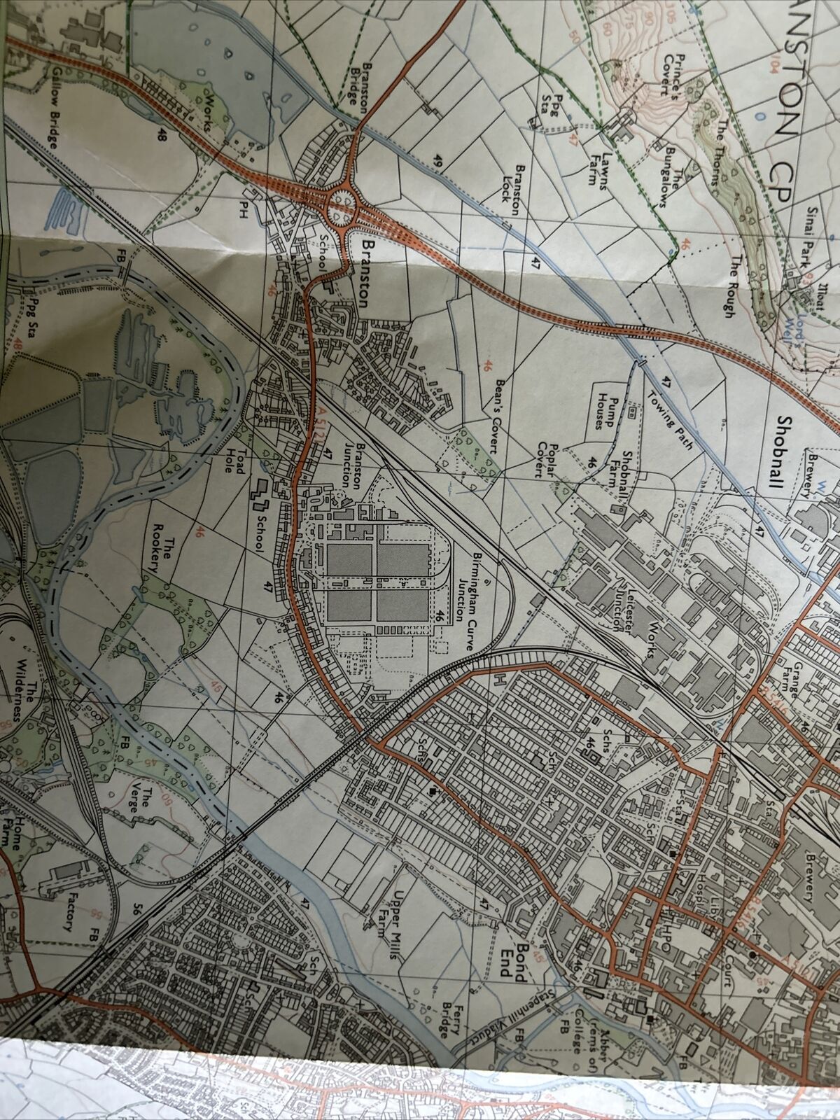 BURTON UPON TRENT Pathfinder SK22/32 Ordnance Survey 1:25,000 1981 Ticknall