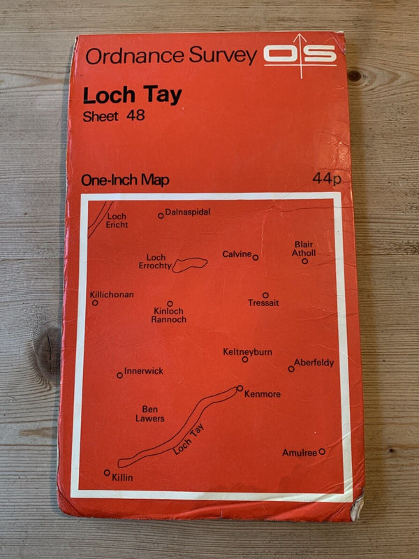 Loch Tay Perthshire Scotland - Ordnance Survey Map Sheet 48 - 1963