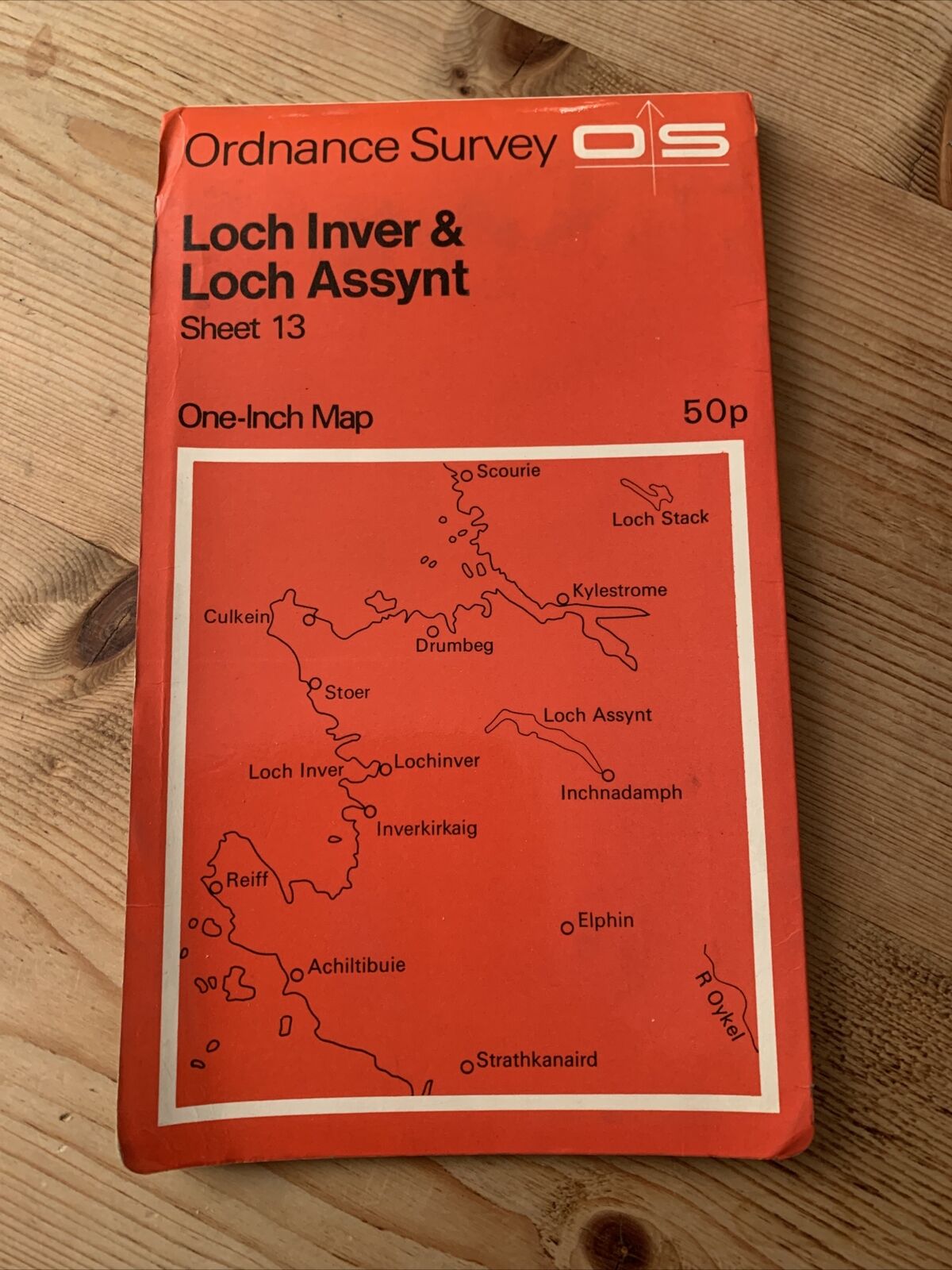 Loch Inver & Loch Assynt Ordnance Survey One Inch Map Sheet 13 1962