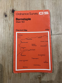 BARNSTAPLE 1972 Edition Ordnance Survey One Inch Map No 163 Great Torrington