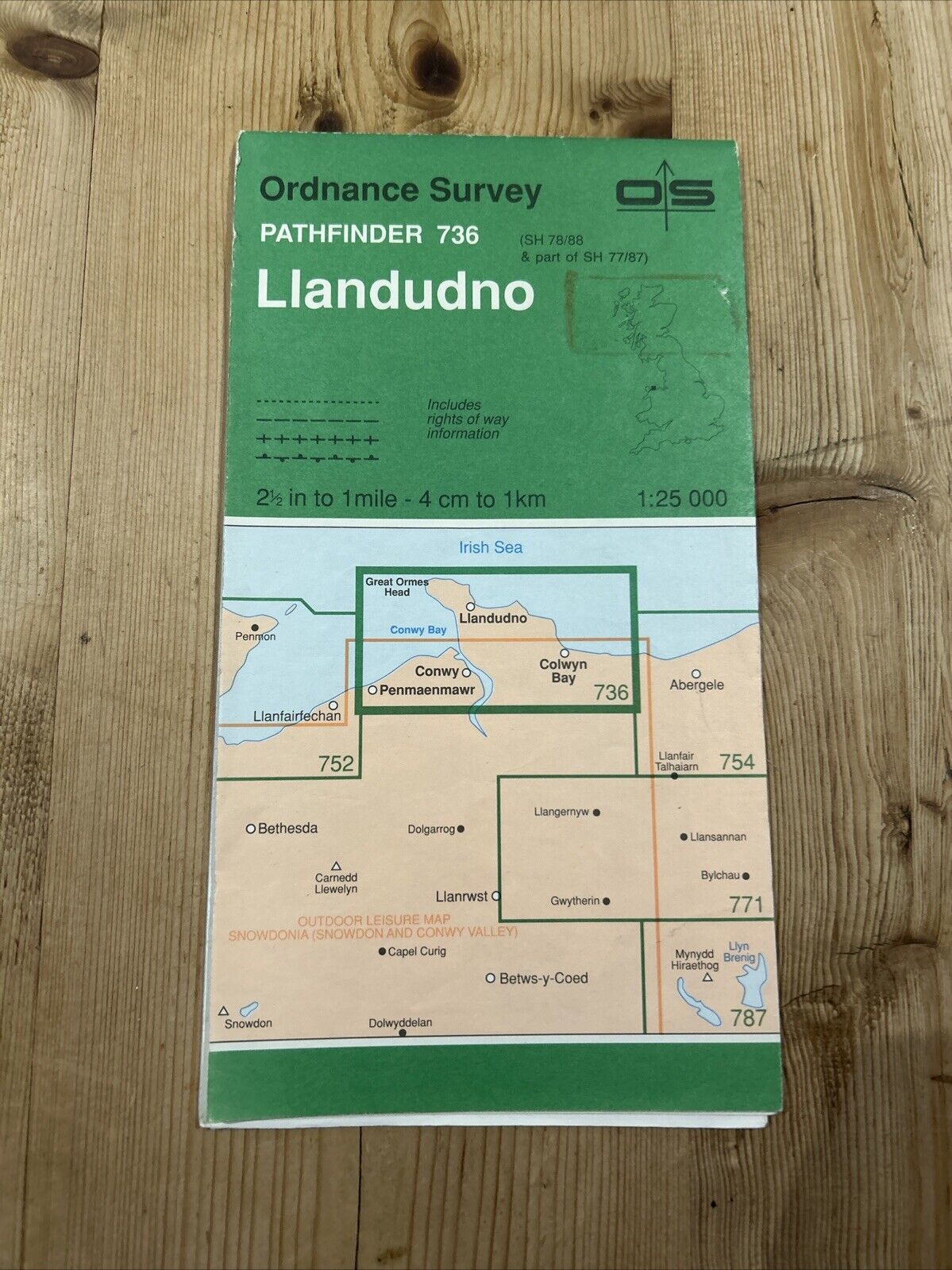 LLANDUDNO Ordnance Survey Map Pathfinder 736   1994 Conwy Penmaenmawr