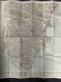 TORQUAY Cloth Ordnance Survey Sixth Series One inch 1946 Sheet 188 Salcombe