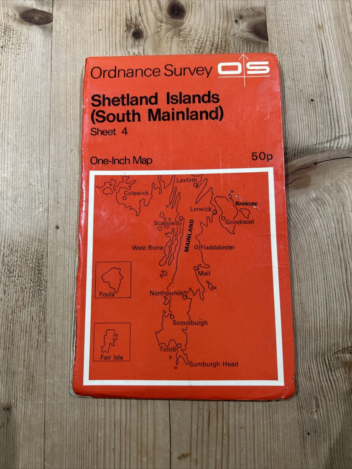 SHETLAND ISLANDS South Mainland Ordnance Survey One Inch Sheet 4 1957 Lerwick