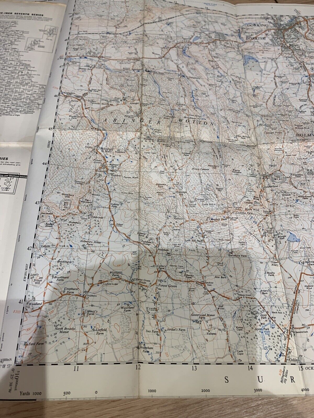 Dorking - Ordnance Survey 1:25,000 Map Sheet TQ14 1959