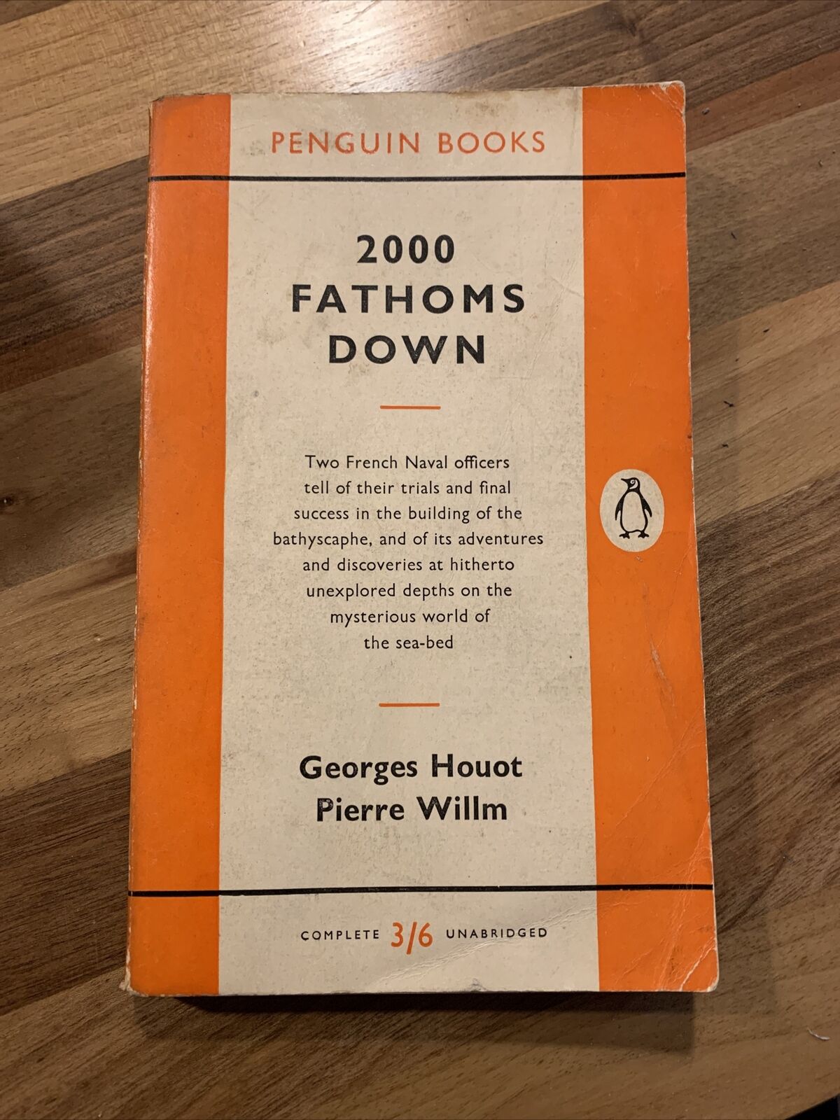 2000 FATHOMS DOWN Georges Houot & Pierre Willm - Penguin 1958 France Naval Sea