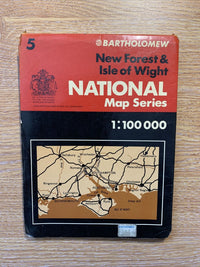 New Forest & Isle Of Wight - Bartholomews National Map Series No 5 - 1975