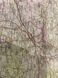 Bartholomew Cloth Half Inch Map No 9 Surrey 1966 Guildford Reading Sevenoaks