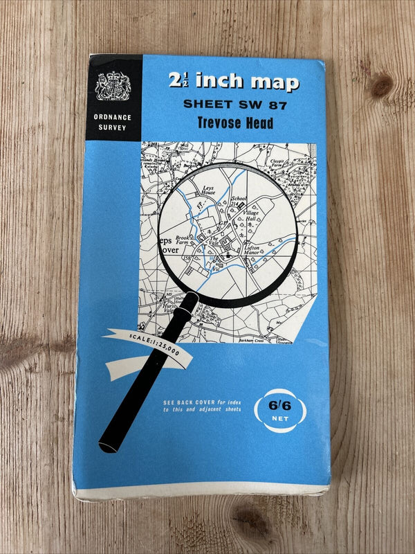 TREVOSE HEAD Cornwall Ordnance Survey Sheet SW75 Two & Half Inch MAP 1964