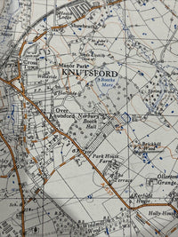 KNUTSFORD Ordnance Survey First Series 1:25,000 Map SJ77 1952 Rev 1965 Peover