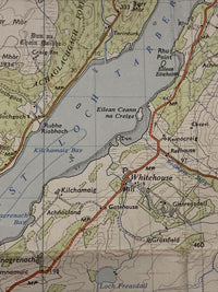 KNAPDALE Ordnance Survey CLOTH Map 1956 Seventh Series Sheet 58 Gigha Tarbert