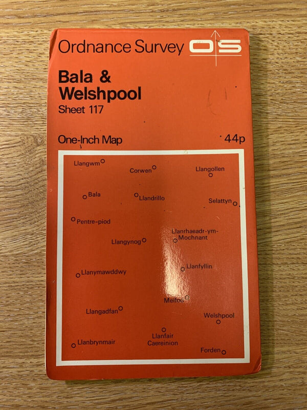 Bala & Welshpool Vyrnwy Wales -  Ordnance Survey Map One Inch 1967 Sheet 117