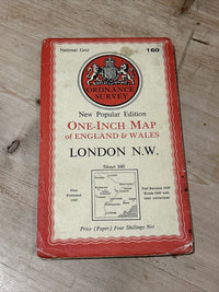 LONDON North West - Ordnance Survey Sixth Edition One inch 1945 Sheet 160 Paper