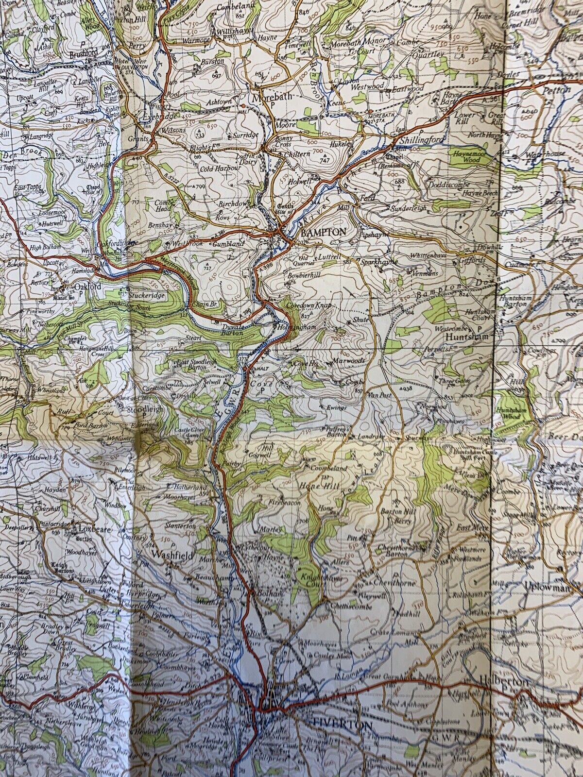 Minehead Tiverton Devon - 1946 Ordnance Survey One Inch Sheet 164