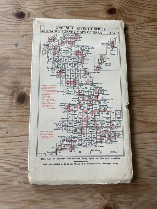 BODMIN & LAUNCESTON Ordnance Survey CLOTH Seventh Series Map 1 In 1967 Sheet 186