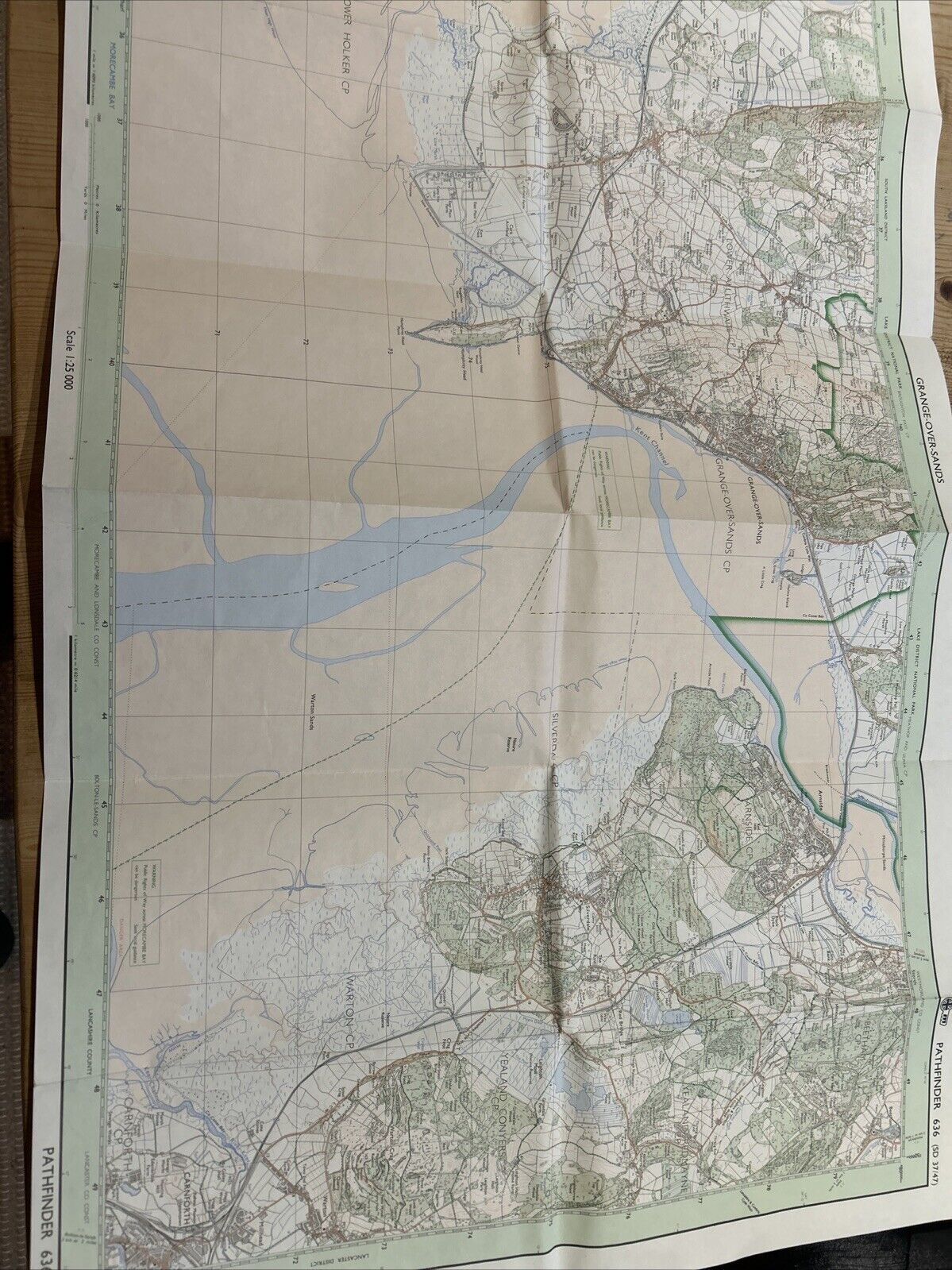 GRANGE OVER SANDS Pathfinder 636 Ordnance Survey 1:25,000 1992 Silverdale