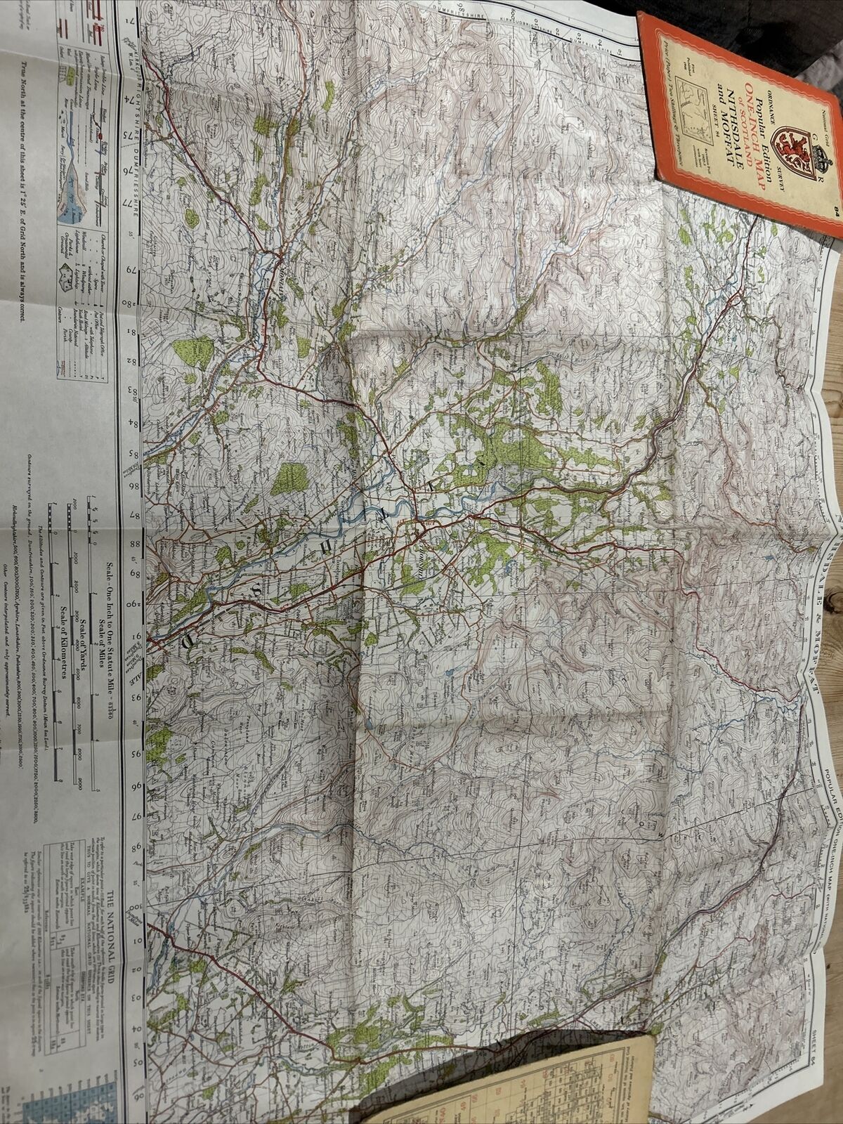 NITHSDALE And MOFFAT Ordnance Survey One Inch Sheet 84 Popular Edition 1946